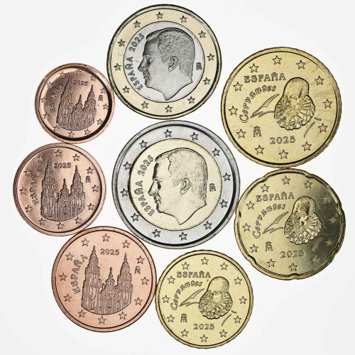 KMS Spanien 2025 1 cent - 2 Euro lose bankfrisch