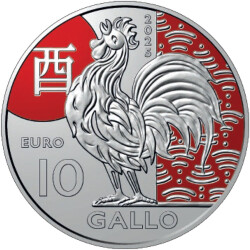 10 Euro Gedenkm&uuml;nze San Marino 2025 CuNi - Hahn