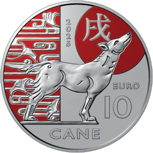 10 Euro Gedenkmünze San Marino 2025 CuNi - Hund
