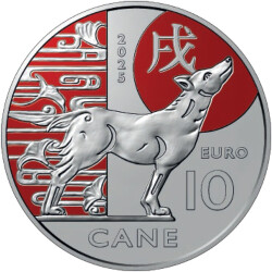 10 Euro Gedenkmünze San Marino 2025 CuNi - Hund
