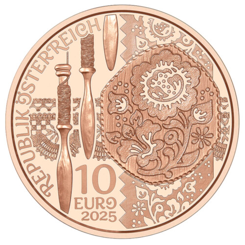 10 Euro Gedenkmünze Österreich 2025 Kupfer bfr - Leinen