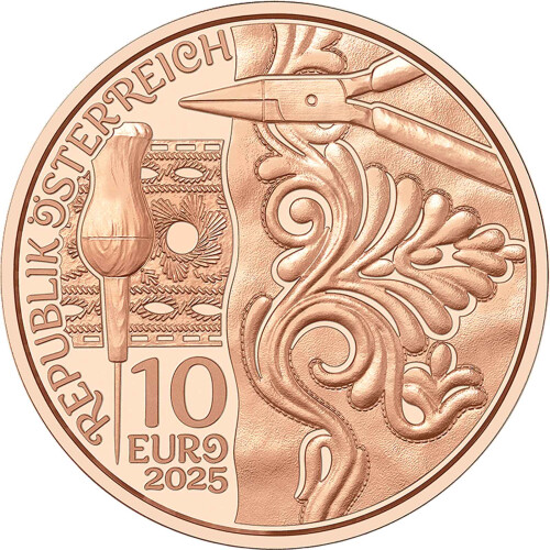 10 Euro Gedenkmünze Österreich 2025 Kupfer bfr - Leder