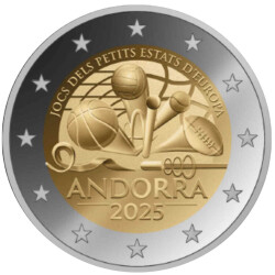 2 Euro Gedenkmünze Andorra 2025 st - Kleinstaatenspiele