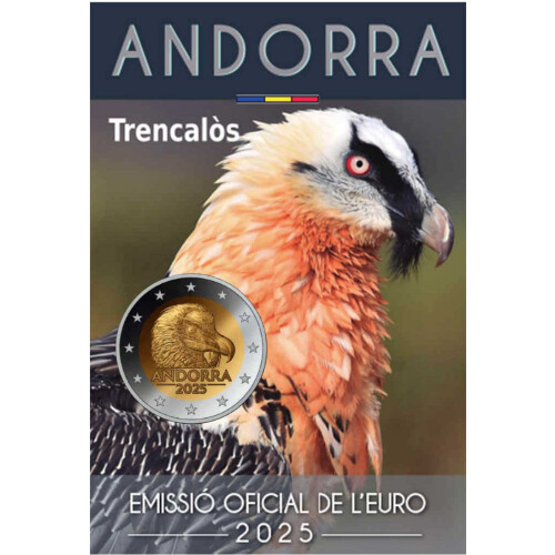 2 Euro Gedenkmünze Andorra 2025 st - Bartgeier