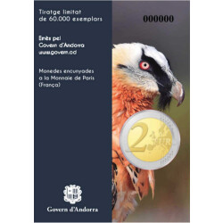 2 Euro Gedenkmünze Andorra 2025 st - Bartgeier