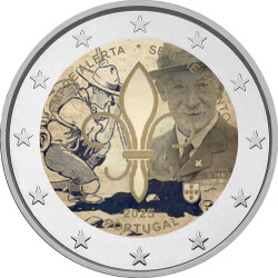 2 Euro Portugal 2025 - Weltpfadfindertag - coloriert /...