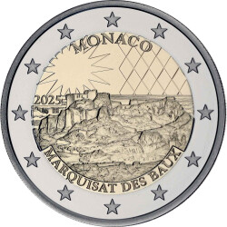 2 Euro Gedenkmünze Monaco 2025 PP - Grafschaft Les Baux