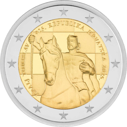 2 Euro Gedenkmünze Kroatien 2025 bfr - König Tomislav
