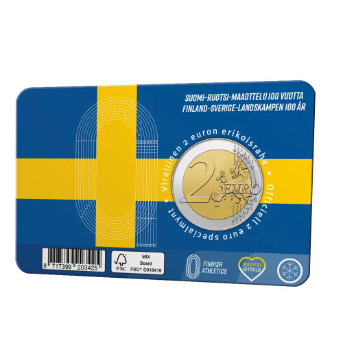 2 Euro Gedenkmünze Finnland 2025 st - 100 Jahre Leichtathletik - ENG Blister