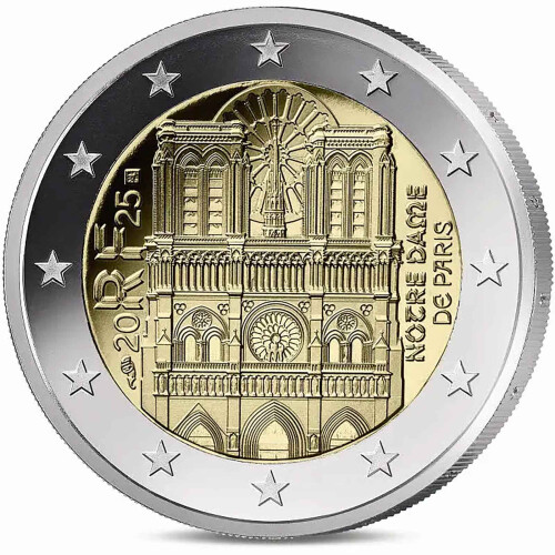 2 Euro Gedenkmünze Frankreich 2025 bfr. - Notre Dame de Paris