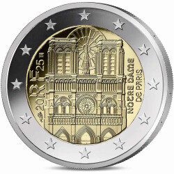2 Euro Gedenkmünze Frankreich 2025 bfr. - Notre Dame...