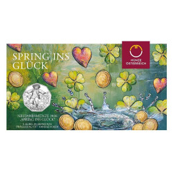 5 Euro Gedenkmünze Österreich 2026 Silber hgh - Neujahr 2026 Spring ins Glück