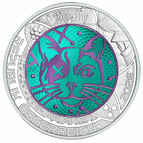 25 Euro Gedenkmünze Österreich 2026 Silber/Niob hgh - Quantenphysik