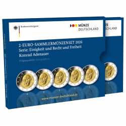 5 x 2 Euro Gedenkmünze Deutschland 2026 PP - Konrad...