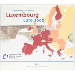 Offizieller Euro Kursmünzensatz Luxemburg 2008...