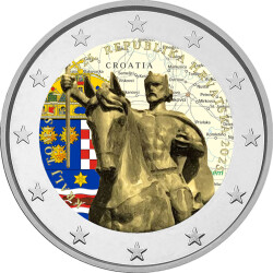 2 Euro Kroatien 2025 - König Tomislav - coloriert /...