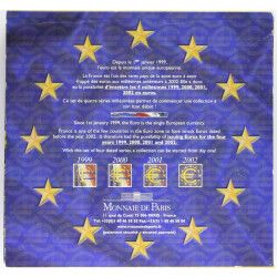 Offizieller KMS Frankreich 1999 2000 2001 2002 st  - Box