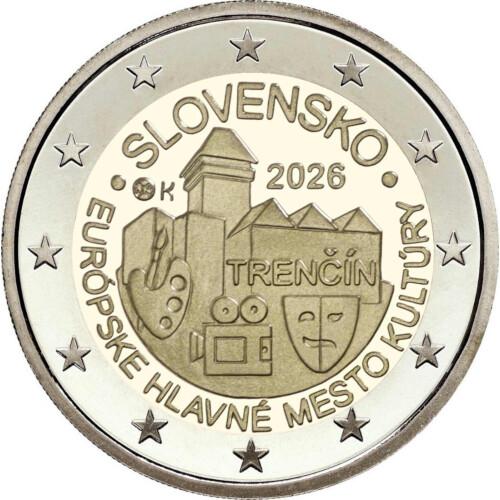 2 Euro Gedenkmünze Slowakei 2026 bfr. - Trencin