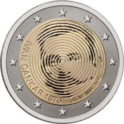2 Euro Gedenkmünze Slowenien 2026 bfr. - Ivan Cankar