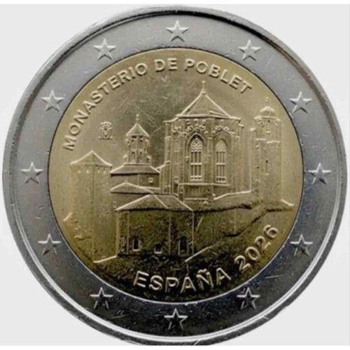 2 Euro Gedenkmünze Spanien 2026 bfr. - Kloster Poblet