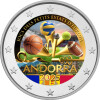 2 Euro Andorra 2025 - Kleinstaatenspiele - coloriert / mit Farbe