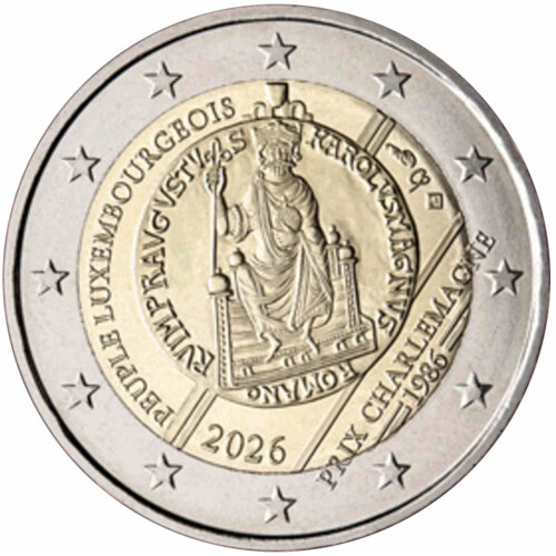 2 Euro Gedenkmünze Luxemburg 2026 bfr. - Karlspreis