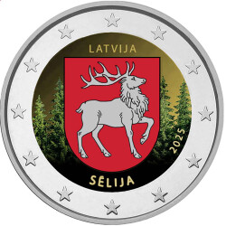 2 Euro Lettland 2025 - Selija - coloriert / mit Farbe