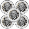 5 x 2 Euro Deutschland 2026 - Konrad Adenauer (ADFGJ) - coloriert / mit Farbe II