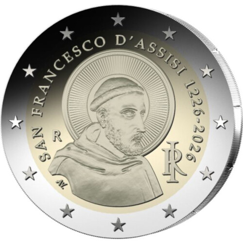 2 Euro Gedenkmünze Italien 2026 bfr. - Franz von Assisi