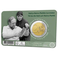 2 Euro Gedenkmünze Finnland 2026 st - Raila und Reima Pietilä - ENG Blister