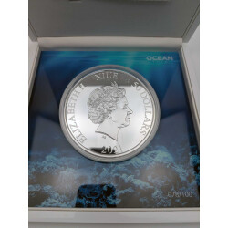 1 Kilo Silber Münze Ocean Five 2021 PP - Delfin - Auflage: 100!