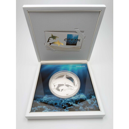 1 Kilo Silber Münze Ocean Five 2024 PP - Orca - Auflage: 100!