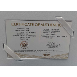 1 Kilo Silber Münze Ocean Five 2024 PP - Orca - Auflage: 100!