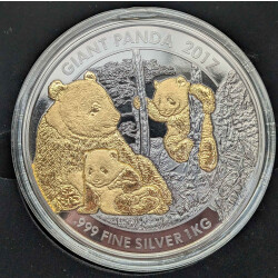 1 Kilo Silber Münze Giant Panda 2017 - Auflage: nur...