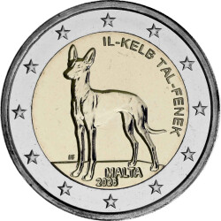 2 Euro Gedenkmünze Malta 2026 bfr - Pharaonenhund