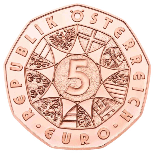 5 Euro Gedenkmünze Österreich 2016 Kupfer bfr - Feldhase von Albrecht Dürer