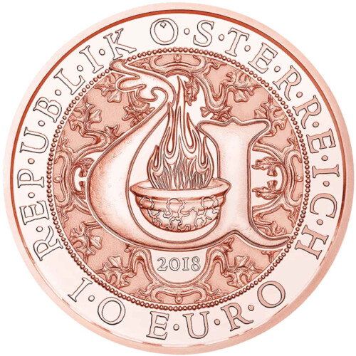 10 Euro Gedenkmünze Österreich 2018 Kupfer bfr - Uriel Lichtengel