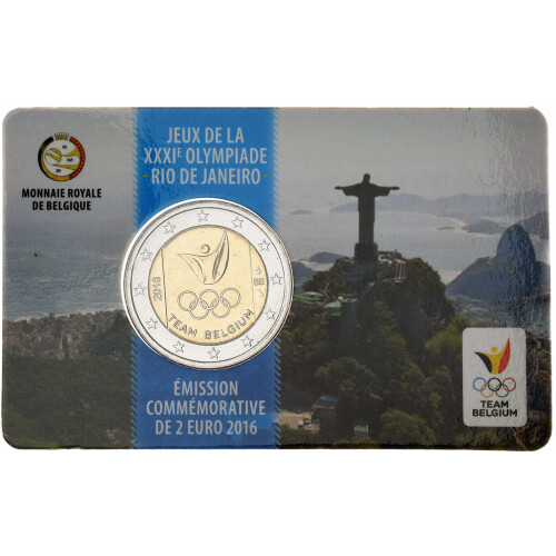 2 Euro Gedenkmünze Belgien 2016 st - Olympische Spiele - im Blister wallonischer Blister (FR)