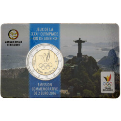 2 Euro Gedenkmünze Belgien 2016 st - Olympische...