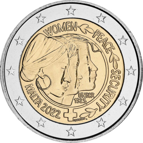 2 Euro Gedenkmünze Malta 2022 st - UN Resolution - lose