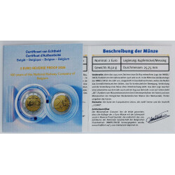 2 Euro Gedenkmünze Belgien 2026 Reverse Proof - Belgische Staatsbahn - im Etui