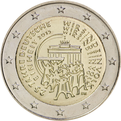 2 Euro Gedenkmünze Deutschland 2015 PP - 25 Jahre Einheit (J)