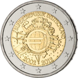2 Euro Gedenkmünze Deutschland 2012 PP - 10 Jahre...