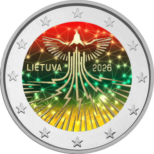 2 Euro Litauen 2026 - Litauens Energieunabhängigkeit - coloriert / mit Farbe I