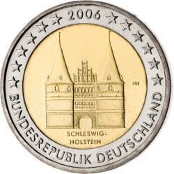 2 Euro Gedenkmünze Deutschland 2006 PP - Holstentor (G)