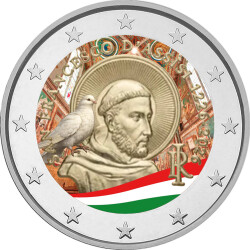2 Euro Italien 2026 - Franz von Assisi - coloriert / mit...