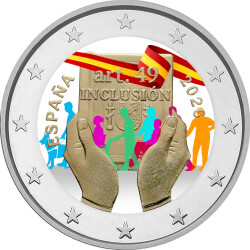 2 Euro Spanien 2026 - Artikel 49 Inklusion - coloriert /...