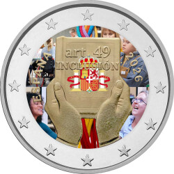 2 Euro Spanien 2026 - Artikel 49 Inklusion - coloriert /...