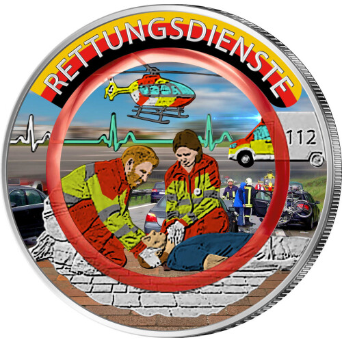 10 Euro Deutschland 2026 - Rettungsdienste - coloriert / mit Farbe