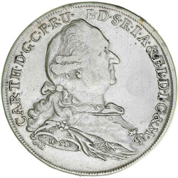 Bayern 1 Taler 1778 Karl Theodor Silber ss...